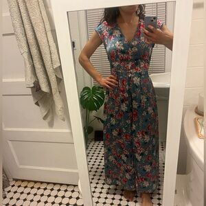 Zara floor length floral dress with shorts